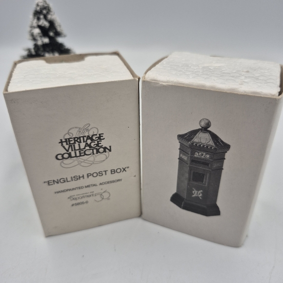 Department 56 Two English Post Boxes - Picture 7 of 7